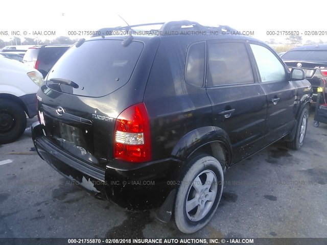 KM8JM12B76U278405 - 2006 HYUNDAI TUCSON GL BLACK photo 4