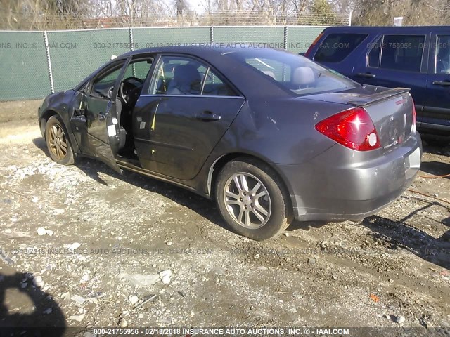 1G2ZF55B764215393 - 2006 PONTIAC G6 SE GRAY photo 3