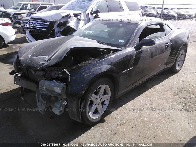 2G1FB1E39C9155694 - 2012 CHEVROLET CAMARO LT BLACK photo 2