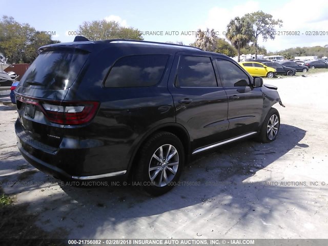 1C4RDHDG9EC267077 - 2014 DODGE DURANGO LIMITED BLACK photo 4