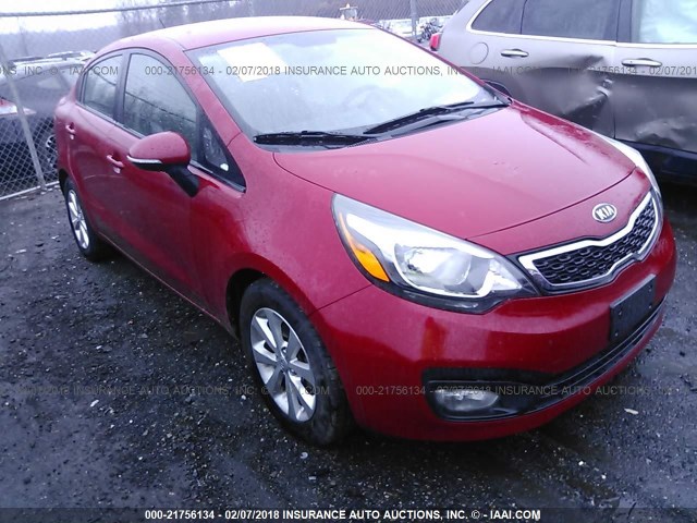 KNADN4A31C6056644 - 2012 KIA RIO EX/SX RED photo 1