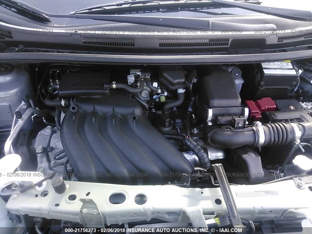 3N1CE2CPXEL397894 - 2014 NISSAN VERSA NOTE S/S PLUS/SV/SL SILVER photo 10