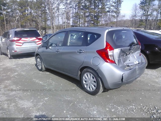 3N1CE2CPXEL397894 - 2014 NISSAN VERSA NOTE S/S PLUS/SV/SL SILVER photo 3