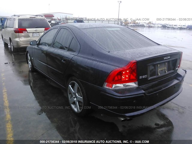 YV1RH527162533005 - 2006 VOLVO S60 R BLUE photo 3