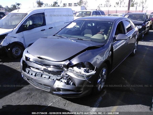 1G1ZC5EB7AF122500 - 2010 CHEVROLET MALIBU 1LT BROWN photo 2