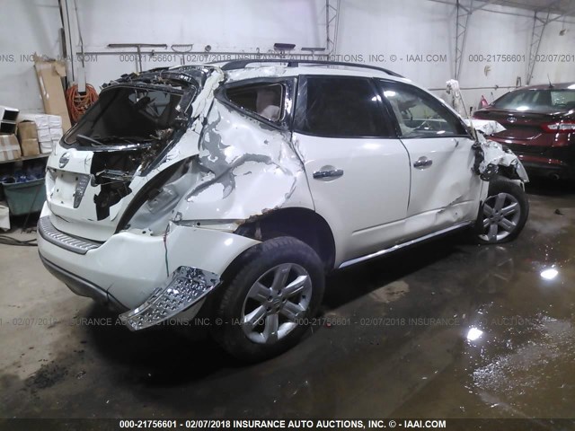 JN8AZ08W66W538800 - 2006 NISSAN MURANO SL/SE/S WHITE photo 4