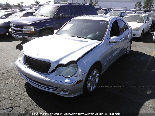 WDBRF87JX6F766440 - 2006 MERCEDES-BENZ C 350 4MATIC SILVER photo 2