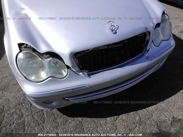 WDBRF87JX6F766440 - 2006 MERCEDES-BENZ C 350 4MATIC SILVER photo 6