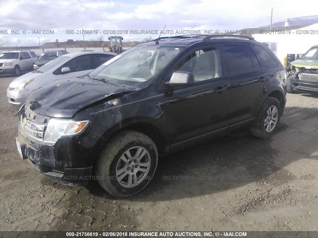 2FMDK46C57BB18988 - 2007 FORD EDGE SE BLACK photo 2