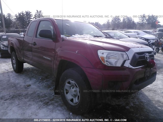 5TFUX4ENXCX014377 - 2012 TOYOTA TACOMA ACCESS CAB RED photo 1