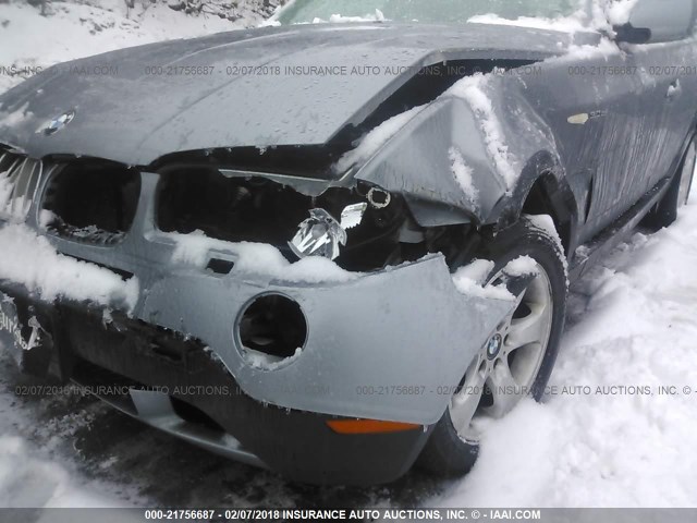 WBXPC93447WF03987 - 2007 BMW X3 3.0SI SILVER photo 6