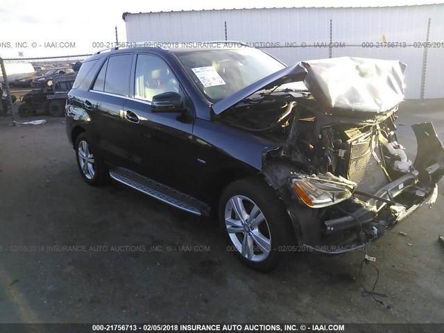 4JGDA5HB4CA023101 - 2012 MERCEDES-BENZ ML 350 4MATIC BLACK photo 1
