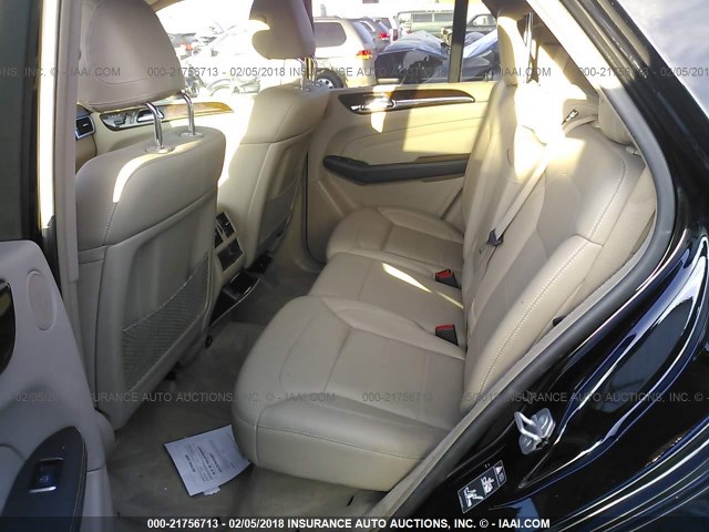 4JGDA5HB4CA023101 - 2012 MERCEDES-BENZ ML 350 4MATIC BLACK photo 8