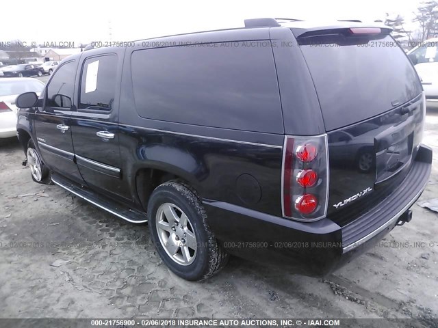 1GKFK66877J285616 - 2007 GMC YUKON XL DENALI BLACK photo 3