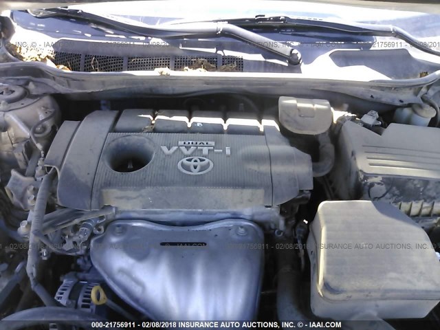 4T4BF3EK1AR056821 - 2010 TOYOTA CAMRY SE/LE/XLE SILVER photo 10