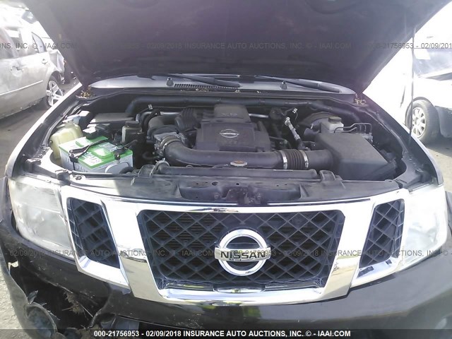 5N1AR1NN7CC601943 - 2012 NISSAN PATHFINDER S/LE/SE BROWN photo 10