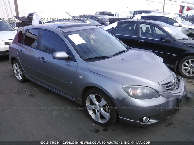 JM1BK143361481295 - 2006 MAZDA 3 HATCHBACK GRAY photo 1