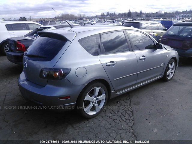 JM1BK143361481295 - 2006 MAZDA 3 HATCHBACK GRAY photo 4