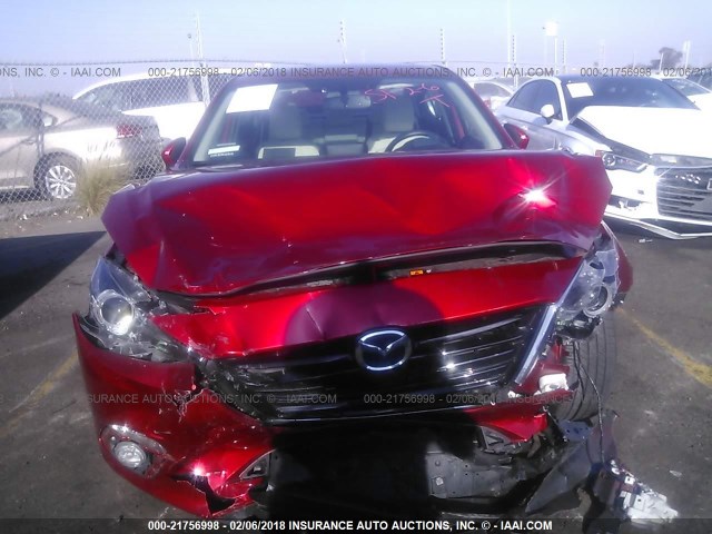 JM1BM1X36G1292471 - 2016 MAZDA 3 GRAND TOURING RED photo 6