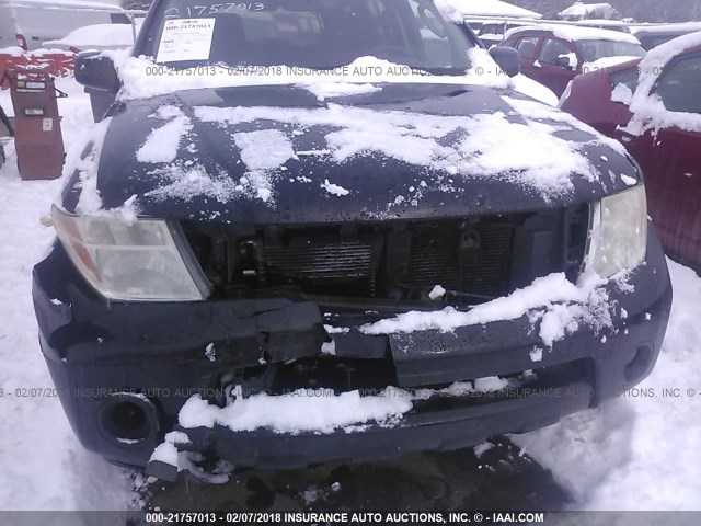 5N1AR18W37C647635 - 2007 NISSAN PATHFINDER LE/SE/XE BLACK photo 6