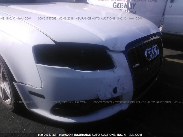 WAUAF78E68A073436 - 2008 AUDI A4 2.0T WHITE photo 6