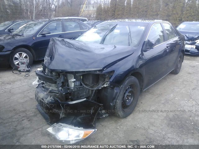 4T4BF1FK9CR225487 - 2012 TOYOTA CAMRY SE/LE/XLE BLACK photo 2