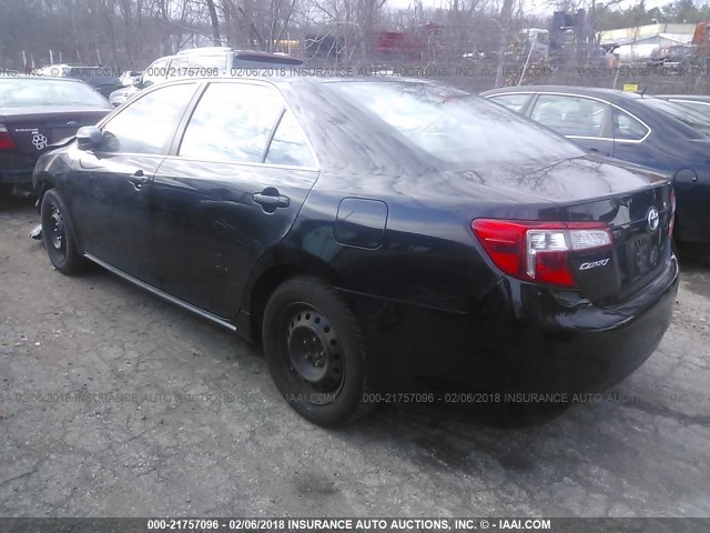 4T4BF1FK9CR225487 - 2012 TOYOTA CAMRY SE/LE/XLE BLACK photo 3