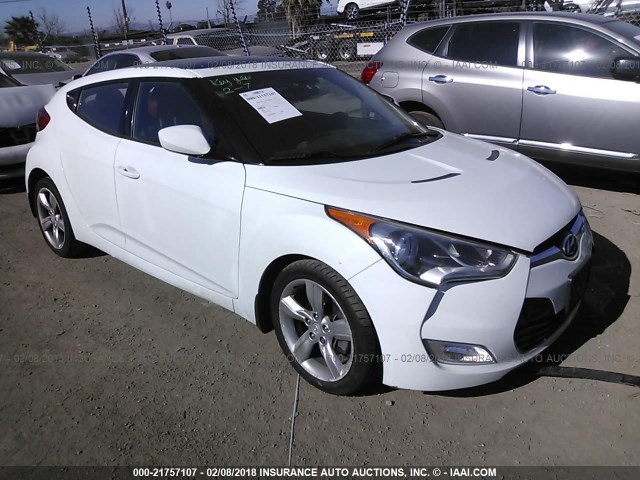 KMHTC6AD0EU184084 - 2014 HYUNDAI VELOSTER WHITE photo 1