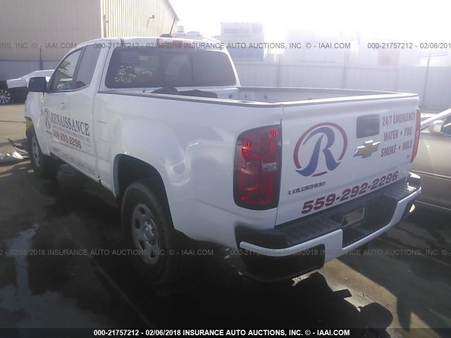 1GCHSCE36G1383903 - 2016 CHEVROLET COLORADO LT WHITE photo 3