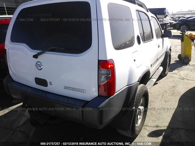 5N1ED28T32C567076 - 2002 NISSAN XTERRA XE/SE WHITE photo 4