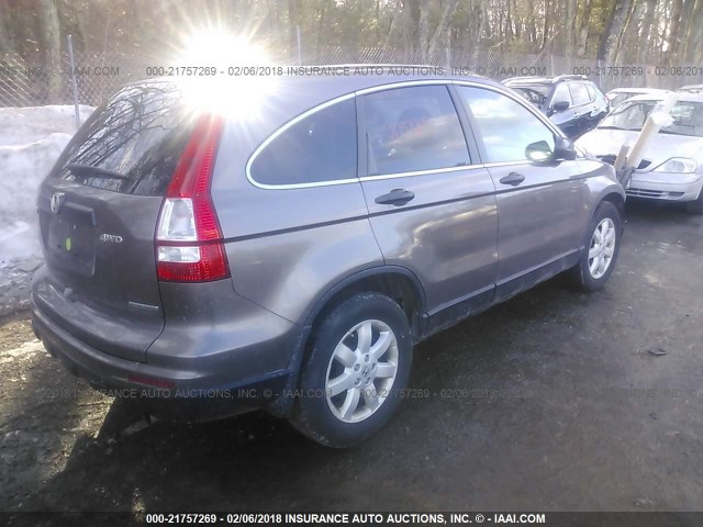 5J6RE4H4XBL042033 - 2011 HONDA CR-V SE BROWN photo 4