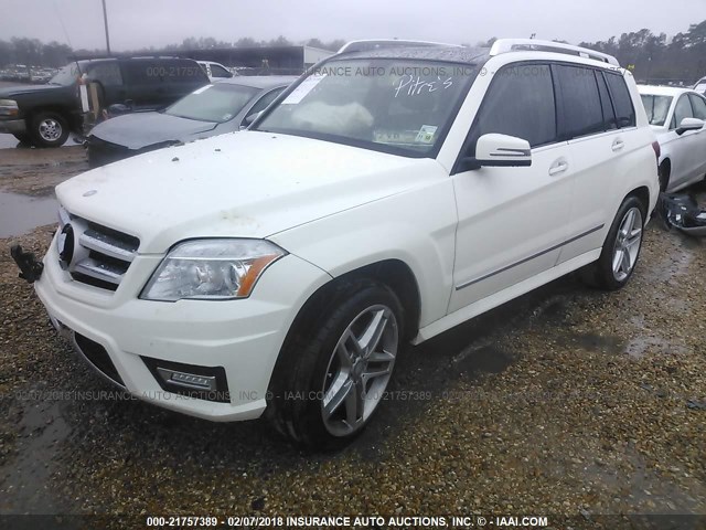 WDCGG8HB2CF921307 - 2012 MERCEDES-BENZ GLK 350 4MATIC WHITE photo 2