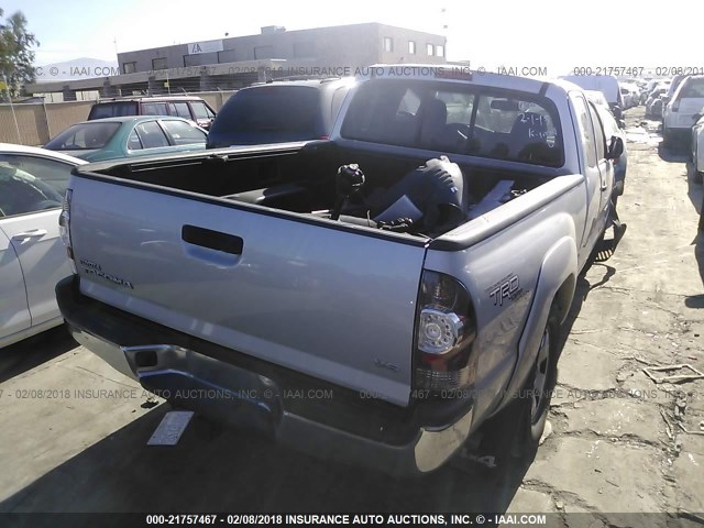 5TFUU4EN8BX009296 - 2011 TOYOTA TACOMA ACCESS CAB Silber Foto 4