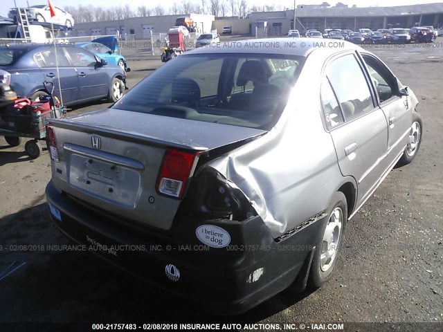 JHMES95624S019000 - 2004 HONDA CIVIC HYBRID GRAY photo 4