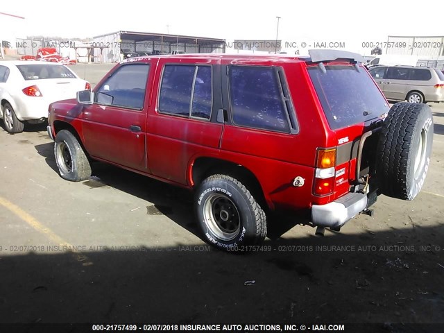 JN8HD17Y8PW130368 - 1993 NISSAN PATHFINDER XE/SE RED photo 3