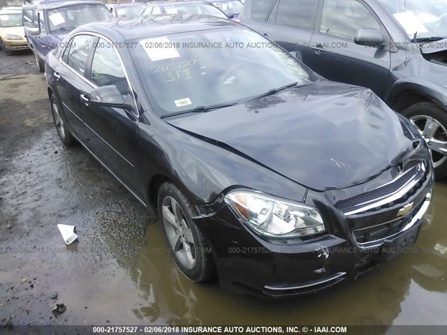 1G1ZC5E01CF333774 - 2012 CHEVROLET MALIBU 1LT BLACK photo 1