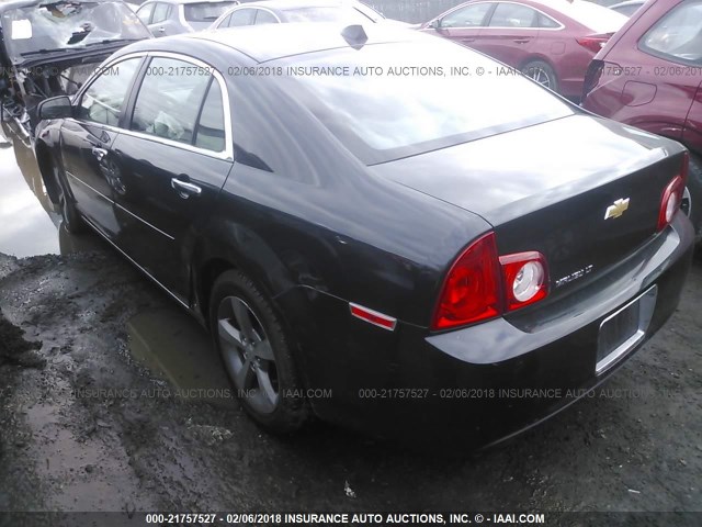 1G1ZC5E01CF333774 - 2012 CHEVROLET MALIBU 1LT BLACK photo 3