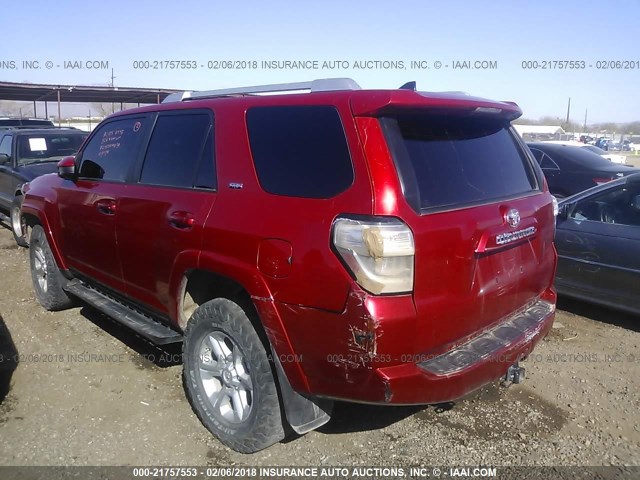 JTEBU5JR7G5277941 - 2016 TOYOTA 4RUNNER SR5 PRM/LTD/TRL/TLPRM/TRD RED photo 3