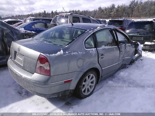 WVWPD63B54E072498 - 2004 VOLKSWAGEN PASSAT GLS GRAY photo 4