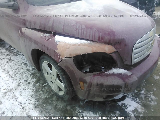 3GNDA33P37S550571 - 2007 CHEVROLET HHR LT MAROON photo 6