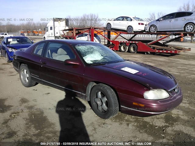 2G1WW12M1W9189246 - 1998 CHEVROLET MONTE CARLO LS 栗色 照片 1