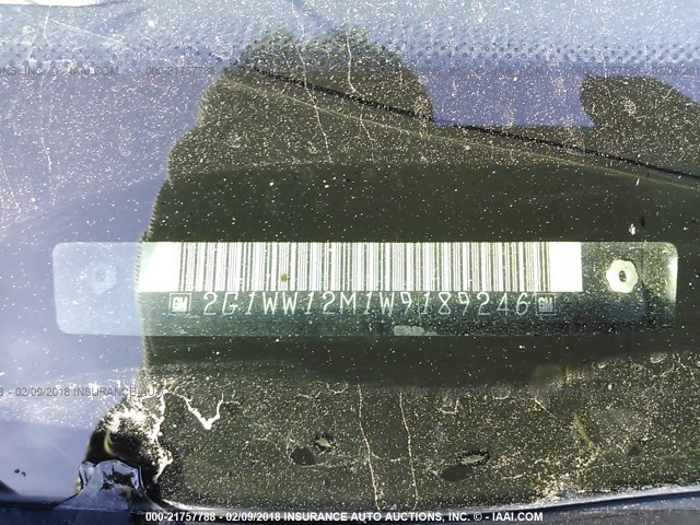 2G1WW12M1W9189246 - 1998 CHEVROLET MONTE CARLO LS 栗色 照片 9