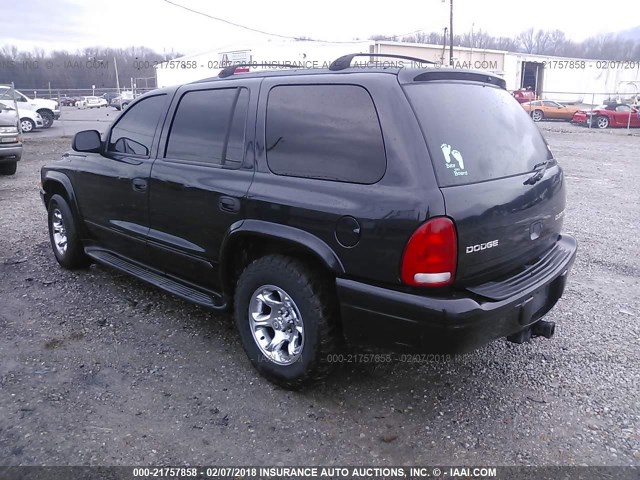 1D4HR58NX3F523794 - 2003 DODGE DURANGO SLT PLUS BLACK photo 3