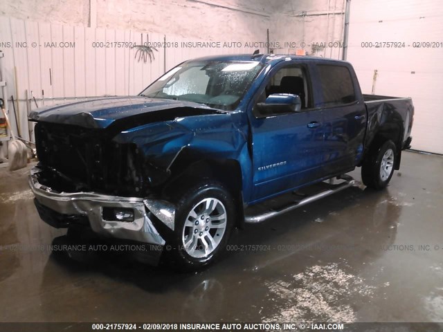 3GCUKREC7FG353682 - 2015 CHEVROLET SILVERADO K1500 LT BLUE photo 2