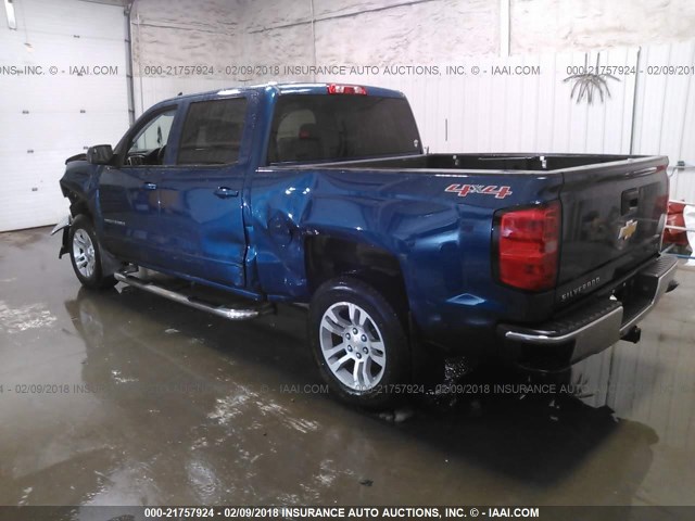 3GCUKREC7FG353682 - 2015 CHEVROLET SILVERADO K1500 LT BLUE photo 3