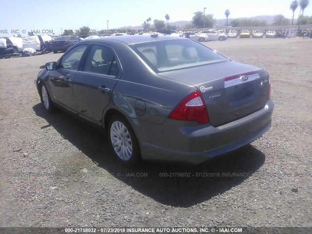 3FADP0L37BR294136 - 2011 FORD FUSION HYBRID GRAY photo 3