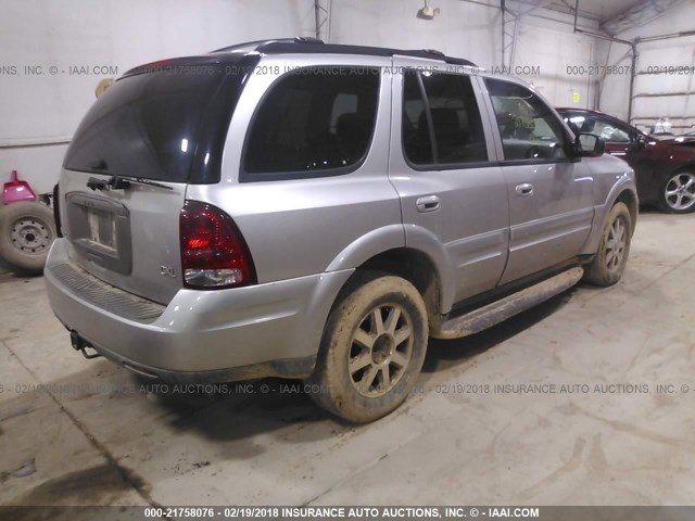 5GADT13S642424760 - 2004 BUICK RAINIER CXL SILVER photo 4