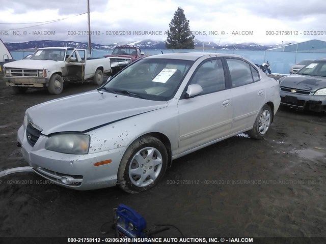 KMHDN46D36U270390 - 2006 HYUNDAI ELANTRA GLS/GT/LIMITED SILVER photo 2