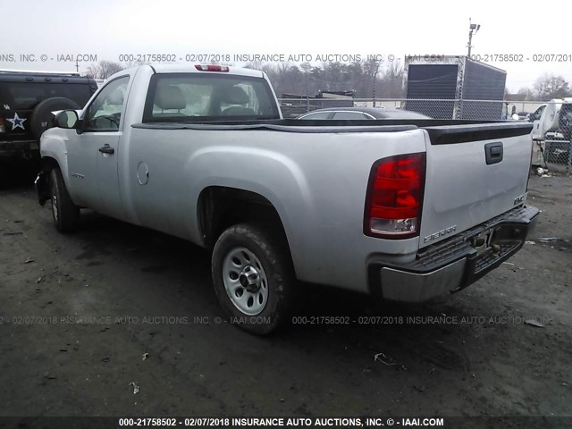 1GTN1TEX8DZ320081 - 2013 GMC SIERRA C1500 SILVER photo 3