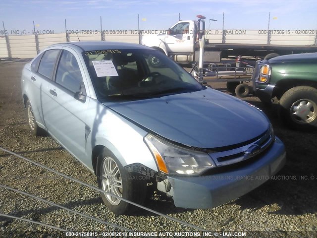 1FAHP35N38W267569 - 2008 FORD FOCUS SE/SEL/SES BLUE photo 1